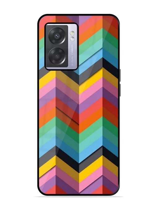 Colorful Zigzag Glossy Soft Edge Case for Oppo A57 (5G) Chachhi