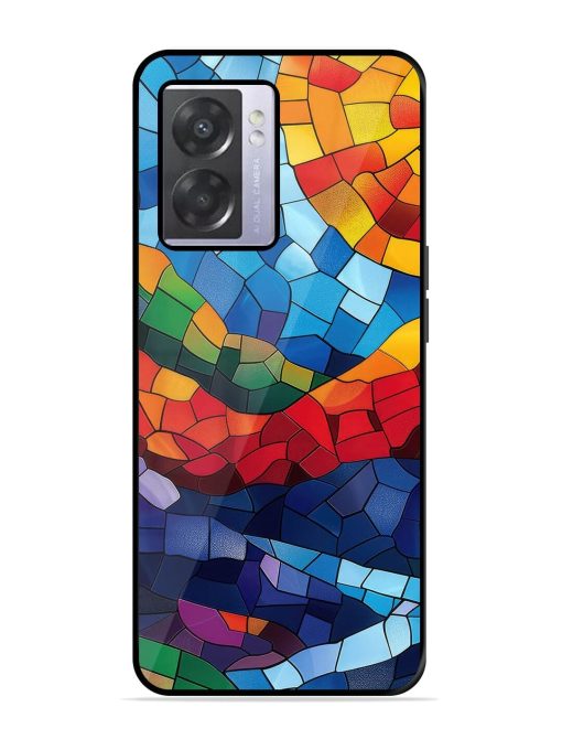 Mosaic Sunset Glossy Soft Edge Case for Oppo A57 (5G) Chachhi