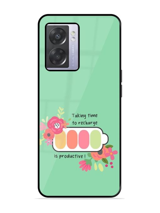 Recharge And Bloom Glossy Soft Edge Case for Oppo A57 (5G) Chachhi