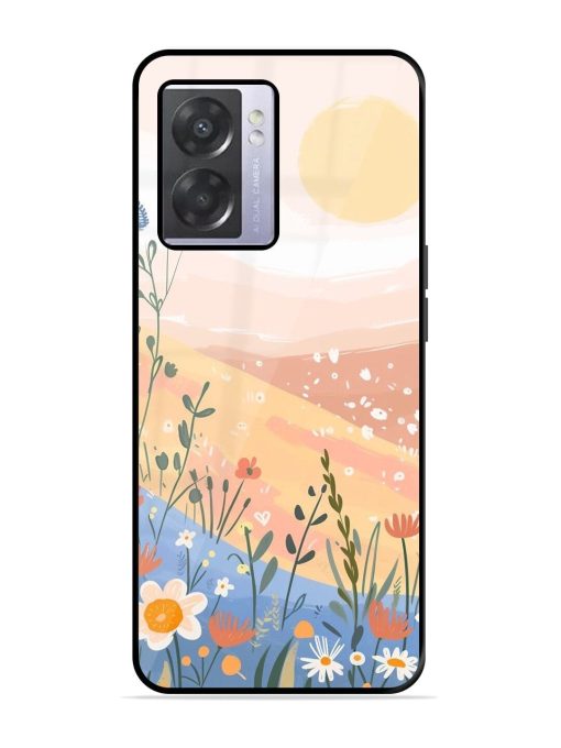 Golden Hour Blooms Glossy Soft Edge Case for Oppo A57 (5G) Chachhi