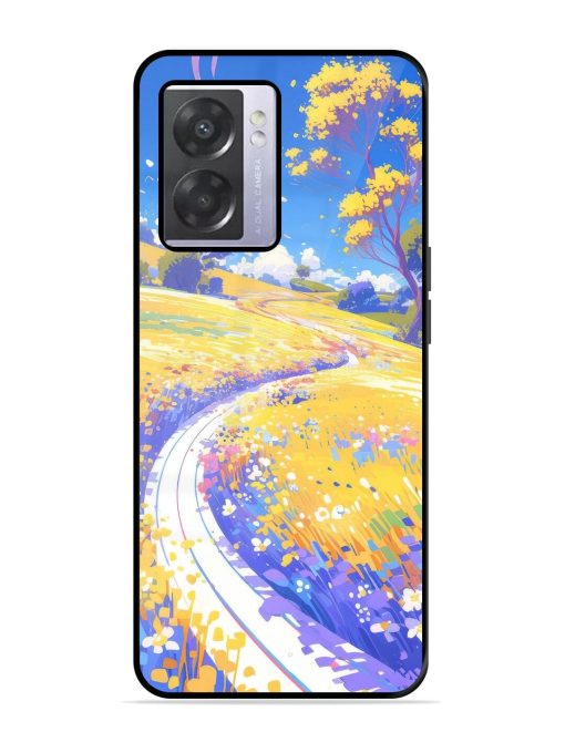 Vibrant Spring Meadow Glossy Soft Edge Case for Oppo A57 (5G) Chachhi