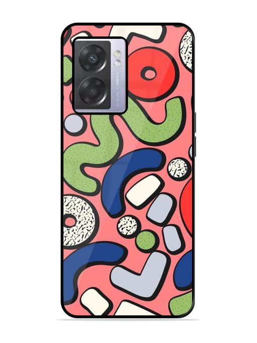 Groovy Geometric Shapes Glossy Soft Edge Case for Oppo A57 (5G) Chachhi