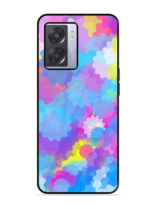 Psychedelic Cloud Burst Glossy Soft Edge Case for Oppo A57 (5G) Chachhi