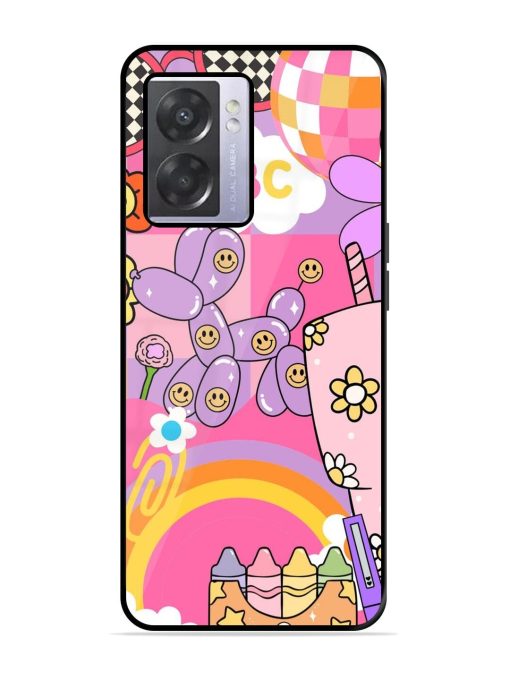 Whimsical Y2K Chaos Glossy Soft Edge Case for Oppo A57 (5G) Chachhi