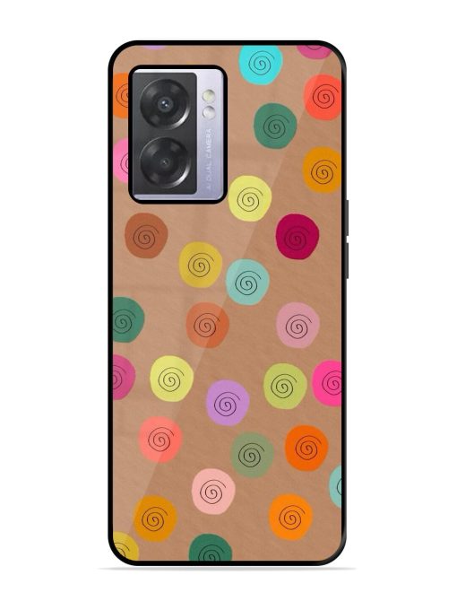 Swirly Dots On Kraft Glossy Soft Edge Case for Oppo A57 (5G) Chachhi