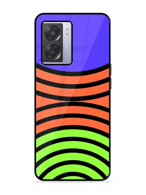 Psychedelic Stripe Symphony Glossy Soft Edge Case for Oppo A57 (5G) Chachhi