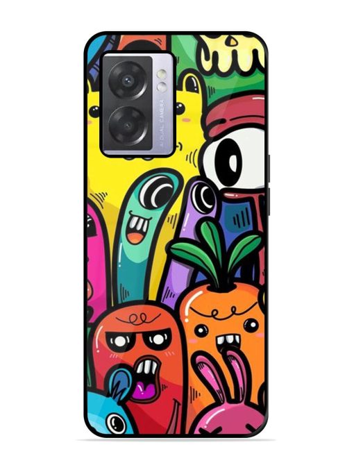 Whimsical Doodle Chaos Glossy Soft Edge Case for Oppo A57 (5G) Chachhi