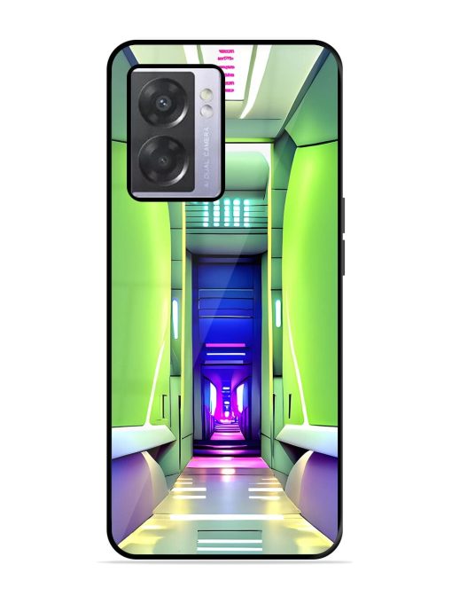 Neon Corridor Glossy Soft Edge Case for Oppo A57 (5G) Chachhi