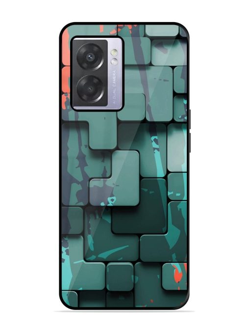 Abstract Geometric Mosaic Glossy Soft Edge Case for Oppo A57 (5G) Chachhi