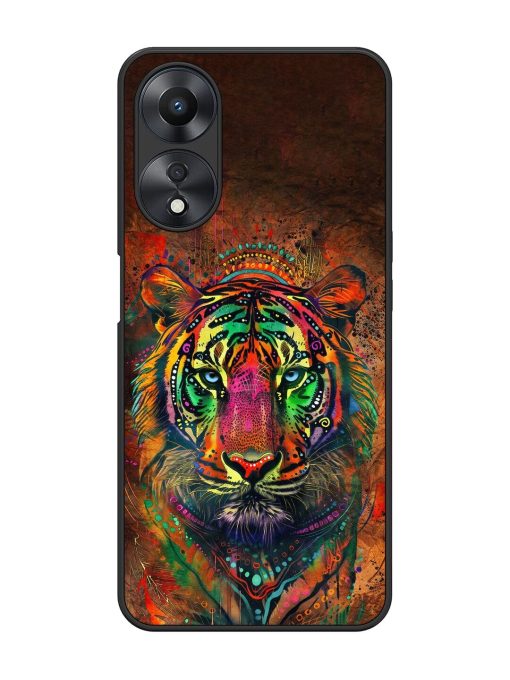 Cosmic Tiger Glossy Soft Edge Case for Oppo A58 Chachhi