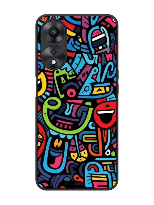 Doodlephoria Glossy Soft Edge Case for Oppo A58 Chachhi