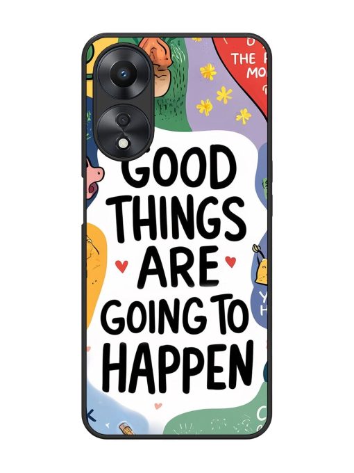 Uplifting Scribbles Glossy Soft Edge Case for Oppo A58 Chachhi