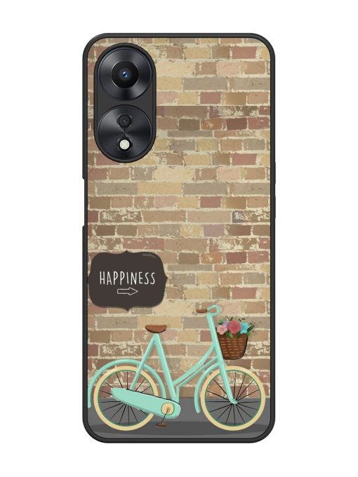 Pedaling Towards Happiness Glossy Soft Edge Case for Oppo A58 Chachhi