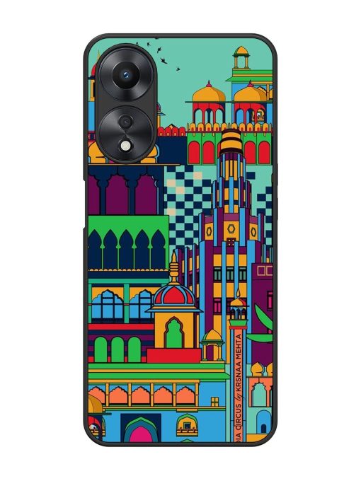 Indian Tapestry Glossy Soft Edge Case for Oppo A58 Chachhi