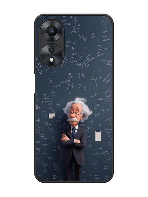 Albert Einstein Glossy Soft Edge Case for Oppo A58 Chachhi