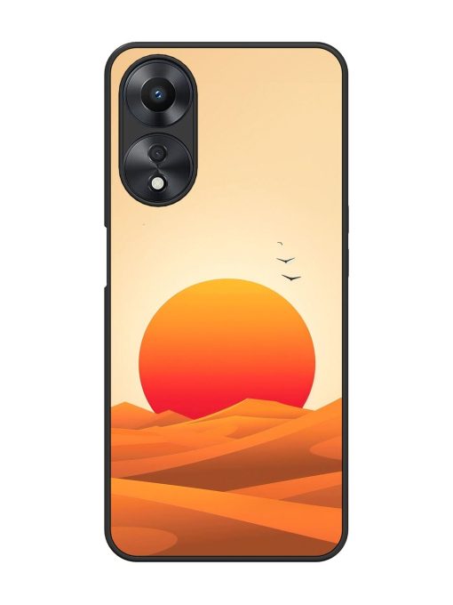 Desert Sunset Glossy Soft Edge Case for Oppo A58 Chachhi