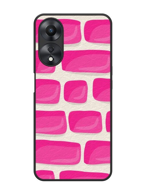 Pink Brick Wall Glossy Soft Edge Case for Oppo A58 Chachhi