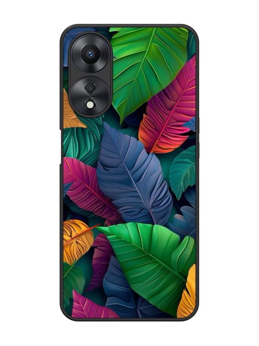 Tropical Tapestry Glossy Soft Edge Case for Oppo A58 Chachhi