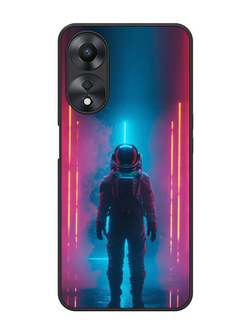 Neon Astronaut Glossy Soft Edge Case for Oppo A58 Chachhi