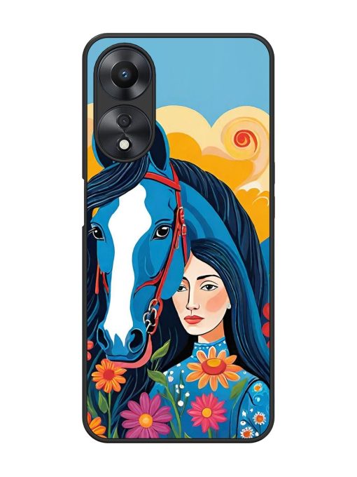 Equine Enchantment Glossy Soft Edge Case for Oppo A58 Chachhi