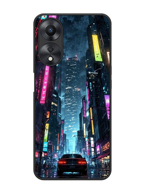 Neon Nightscape Glossy Soft Edge Case for Oppo A58