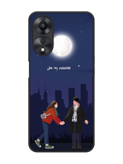 Moonlight Proposal Glossy Soft Edge Case for Oppo A58 Chachhi