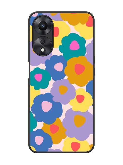 Flower Power Glossy Soft Edge Case for Oppo A58 Chachhi