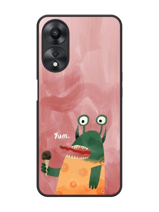 Hungry Monster Glossy Soft Edge Case for Oppo A58 Chachhi