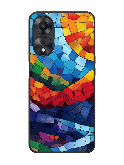 Mosaic Sunset Glossy Soft Edge Case for Oppo A58