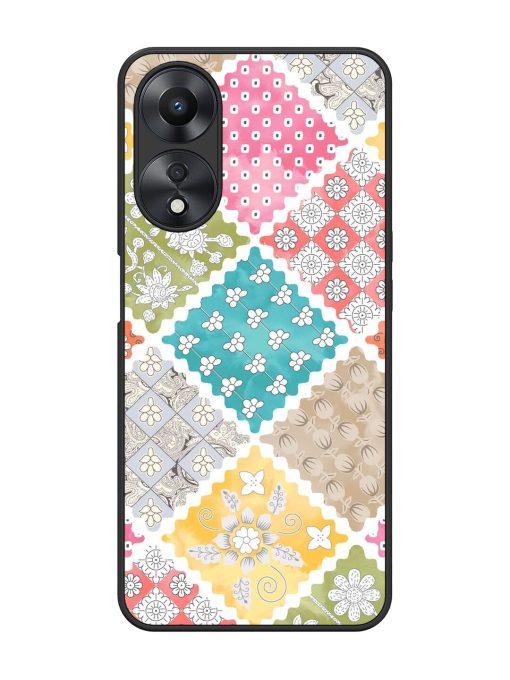 Patchwork Dreamscape Glossy Soft Edge Case for Oppo A58 Chachhi