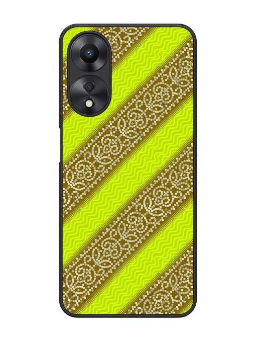 Golden Bandana Bliss Glossy Soft Edge Case for Oppo A58 Chachhi