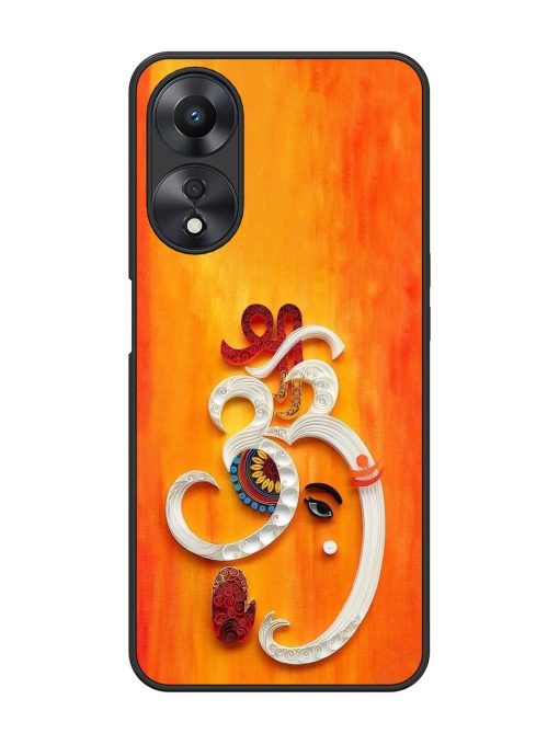 Ganesha In Quilling Art Glossy Soft Edge Case for Oppo A58 Chachhi