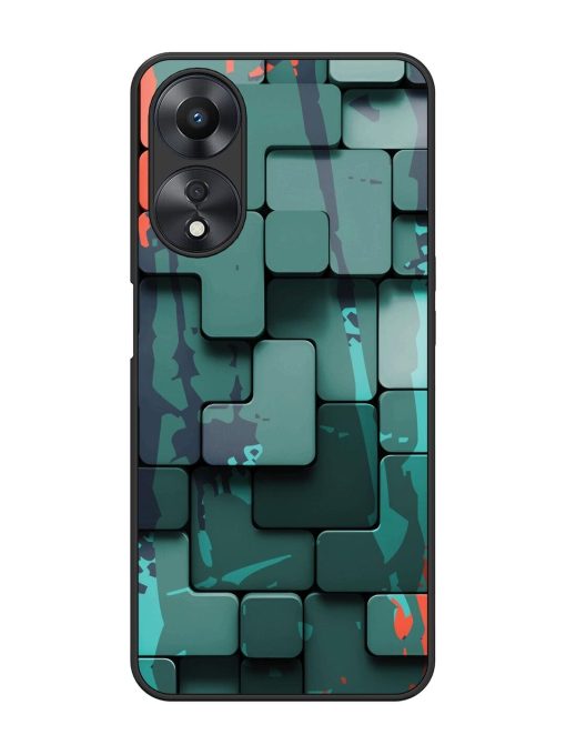 Abstract Geometric Mosaic Glossy Soft Edge Case for Oppo A58