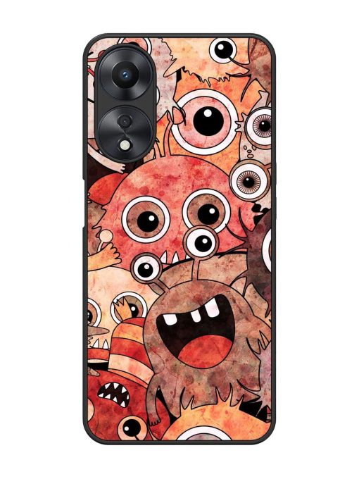 Monster Mash Glossy Soft Edge Case for Oppo A58 Chachhi