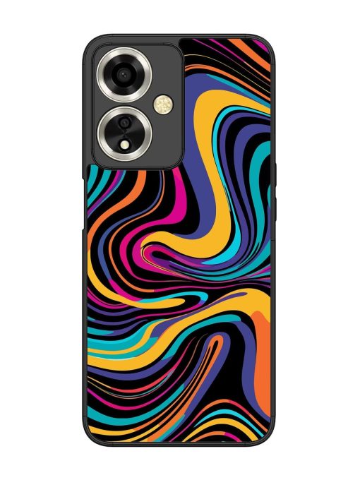 Psychedelic Swirl Glossy Soft Edge Case for Oppo A59 (5G) Chachhi