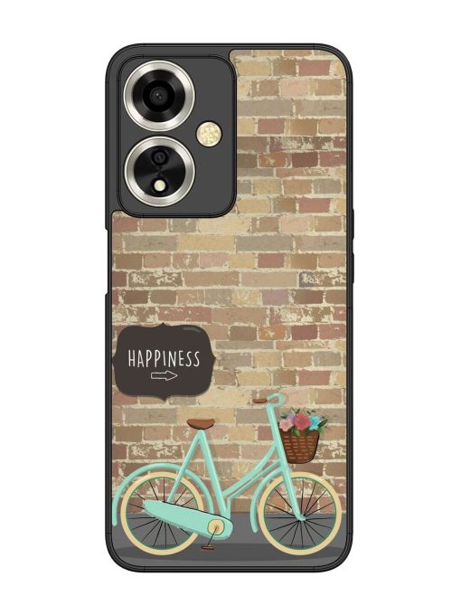 Pedaling Towards Happiness Glossy Soft Edge Case for Oppo A59 (5G) Chachhi