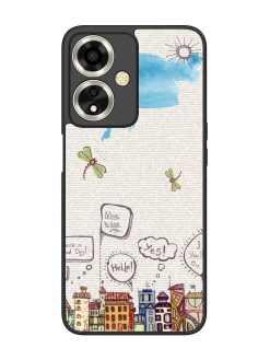 Doodle City Glossy Soft Edge Case for Oppo A59 (5G)
