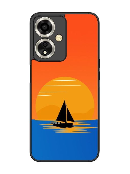 Sunset Sail Glossy Soft Edge Case for Oppo A59 (5G) Chachhi