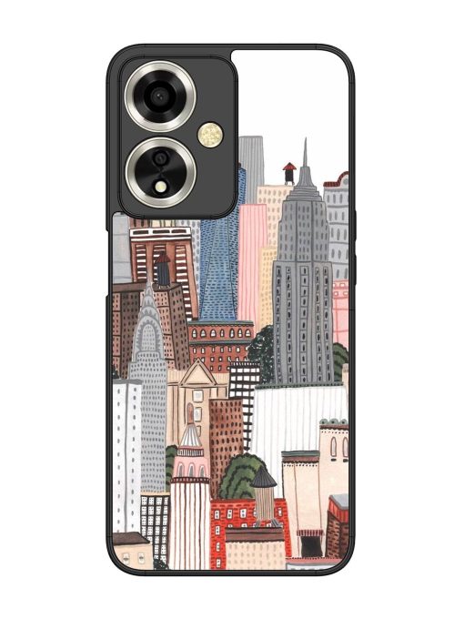 Cityscape Dreams Glossy Soft Edge Case for Oppo A59 (5G) Chachhi