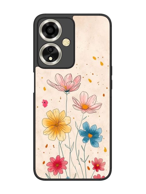 Delicate Bloom Glossy Soft Edge Case for Oppo A59 (5G) Chachhi