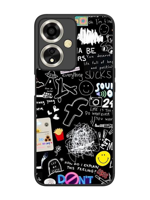 Doodle Diary Glossy Soft Edge Case for Oppo A59 (5G) Chachhi