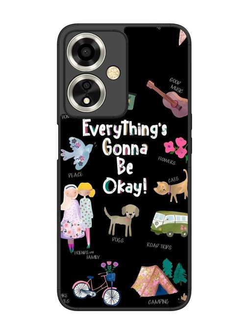 Everything'S Gonna Be Okay Glossy Soft Edge Case for Oppo A59 (5G) Chachhi