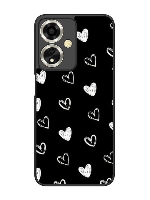 Scattered Hearts Glossy Soft Edge Case for Oppo A59 (5G) Chachhi