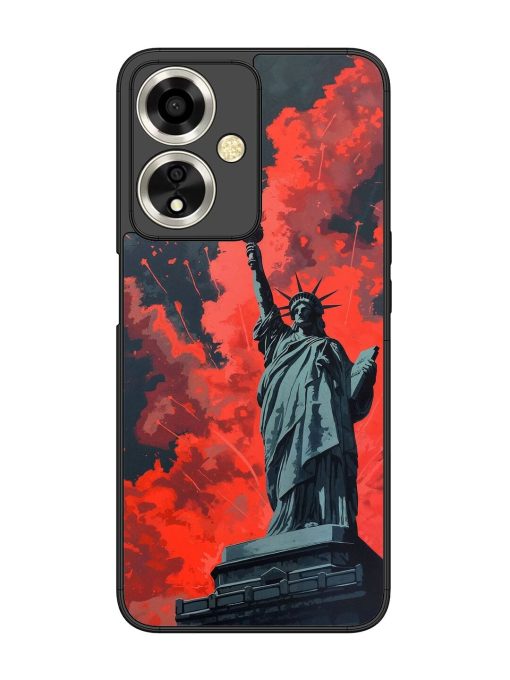 Lady Liberty'S Firework Finale Glossy Soft Edge Case for Oppo A59 (5G) Chachhi