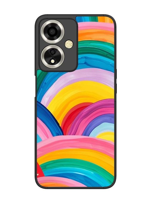 Rainbow Symphony Glossy Soft Edge Case for Oppo A59 (5G) Chachhi