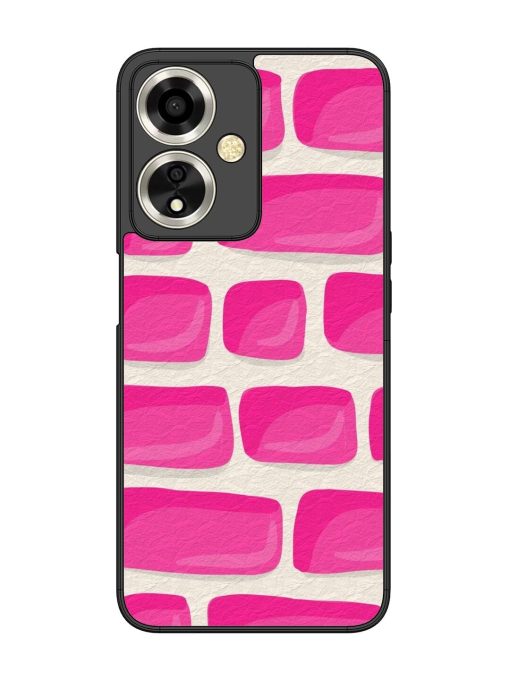 Pink Brick Wall Glossy Soft Edge Case for Oppo A59 (5G) Chachhi