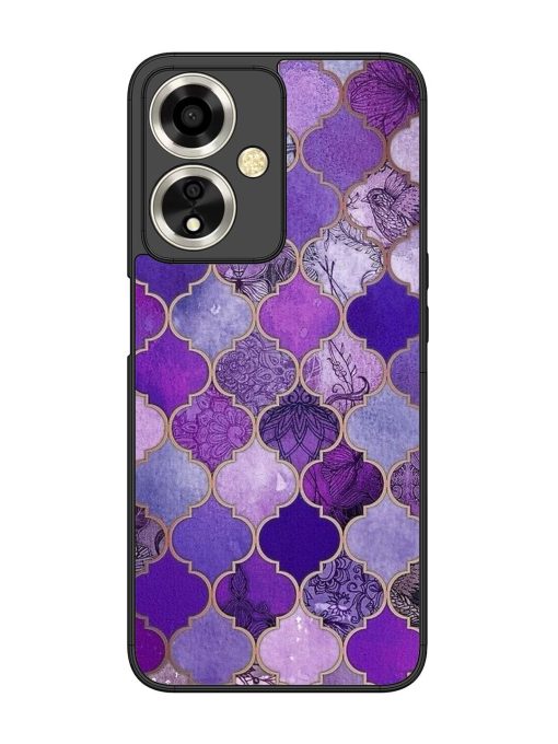 Purple Mosaic Magic Glossy Soft Edge Case for Oppo A59 (5G) Chachhi