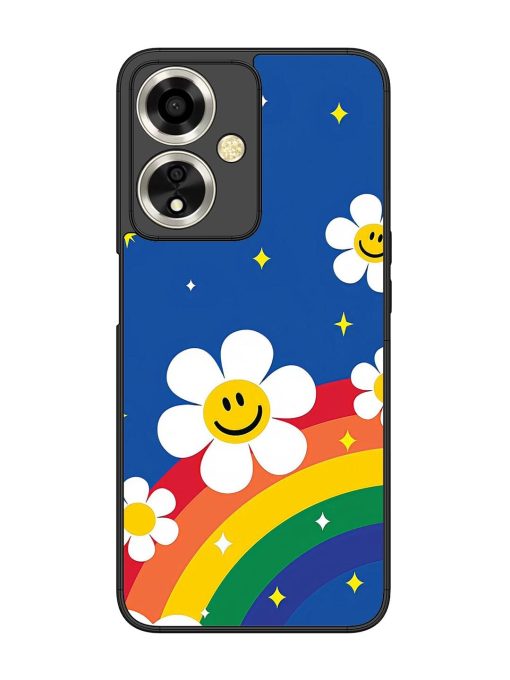 Happy Daisies And Rainbow Sky Glossy Soft Edge Case for Oppo A59 (5G)