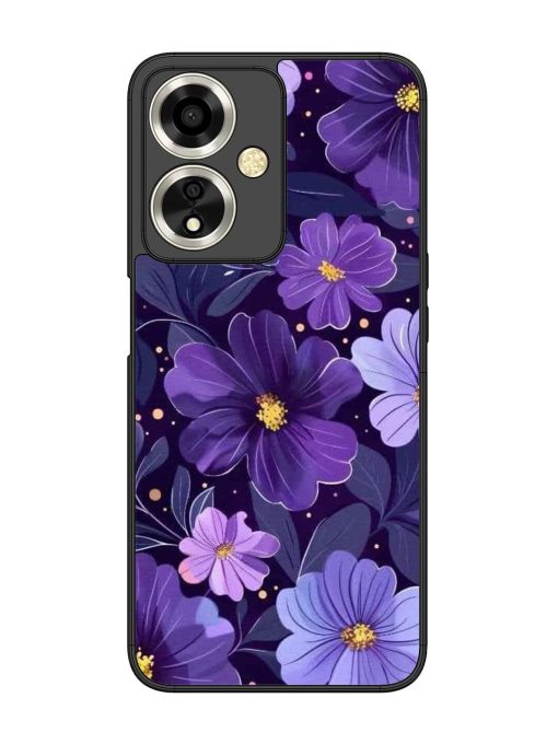 Purple Paradise Glossy Soft Edge Case for Oppo A59 (5G) Chachhi