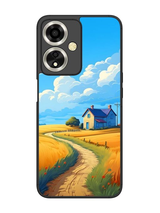 Countryside Cottage Glossy Soft Edge Case for Oppo A59 (5G) Chachhi